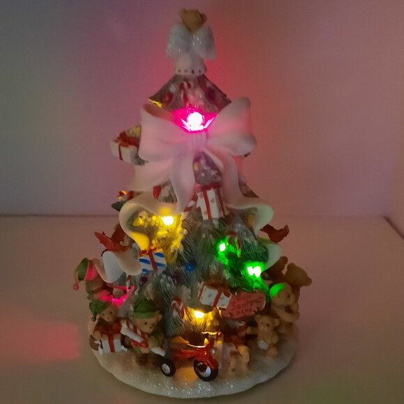 Cherished Teddies 114180 Limited Musical We Wish You a Merry Christmas Tree NEW - Picture 6 of 11